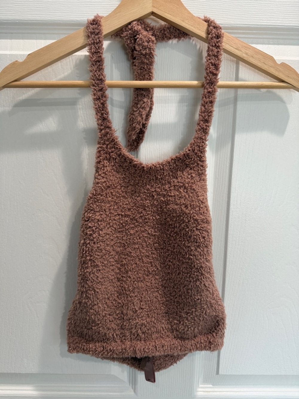 SKIMS Plush Halter Tank in Dusky Rose